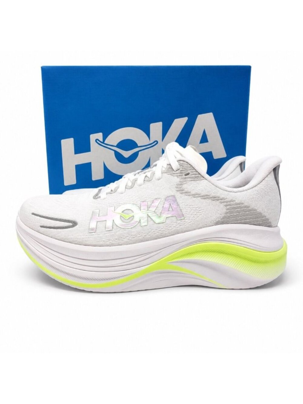 HOKA Skyward X 2 Supportive Womens 7.5 B White Metallic Carbon Running Shoes - Picture 4 of 11